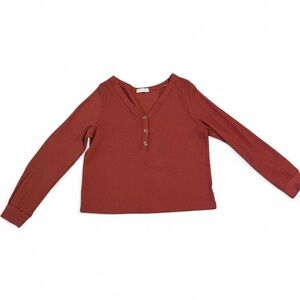 Paper Crane Rust Knit Top